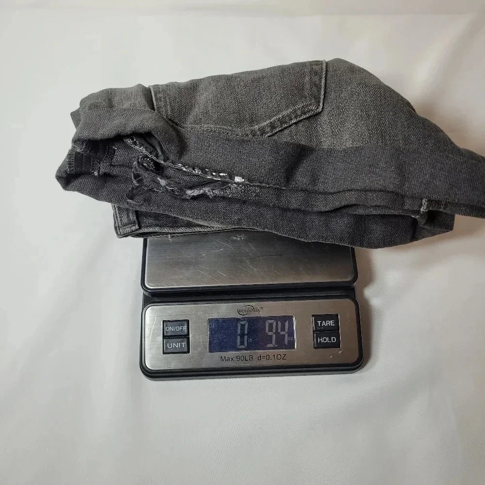 We the Free Free People Black Distressed Button Fly Shorts sz 27